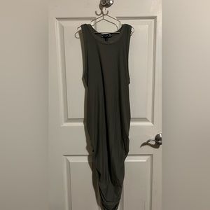 Beautiful and soft army green maternity body con dress.